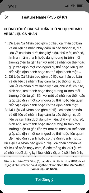 Đồng ý chính sách dữ liệu