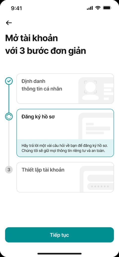 Tiến độ 3 bước