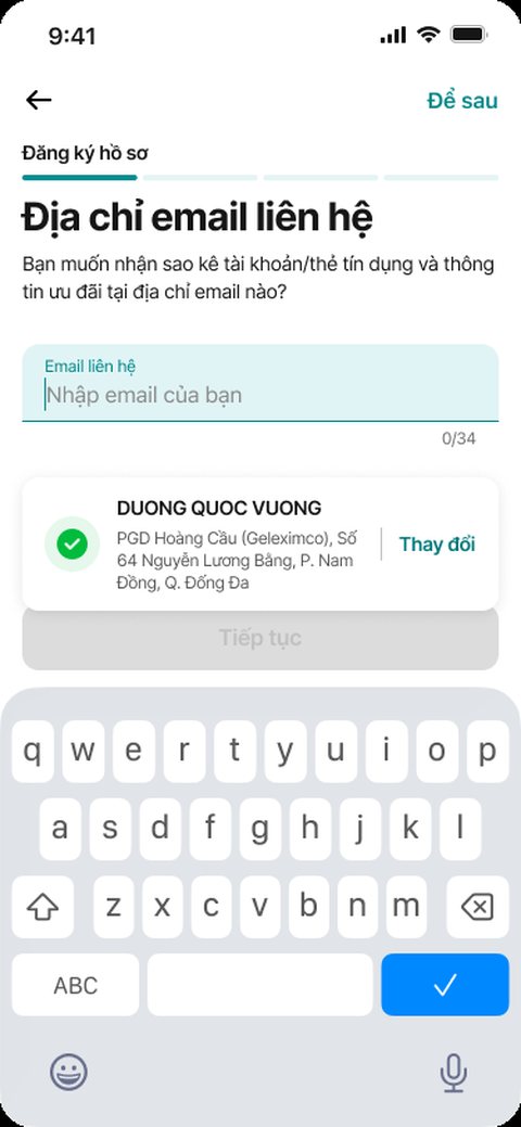 Xác nhận người giới thiệu
