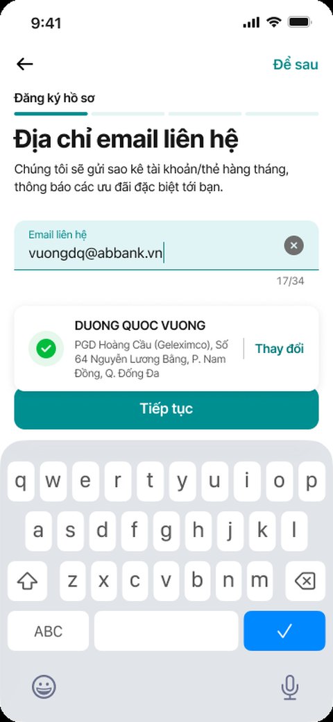 Email hợp lệ