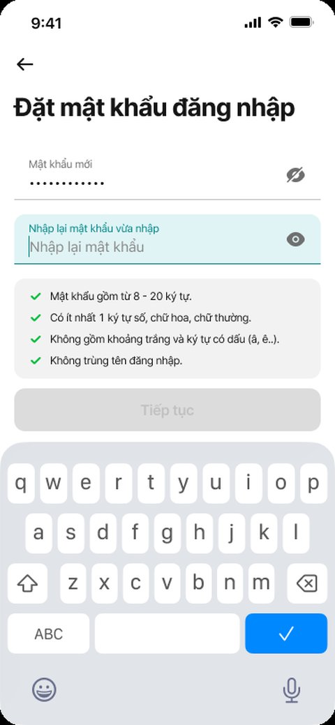 Nhập lại mật khẩu