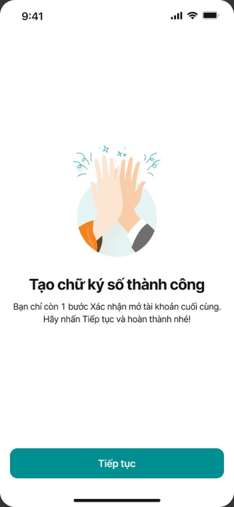 Tạo chữ ký số thành công