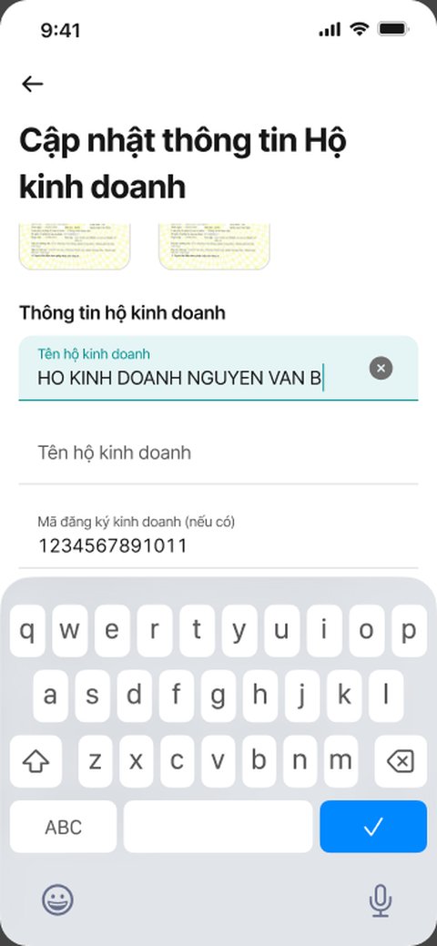 Thay đổi tên hộ kinh doanh