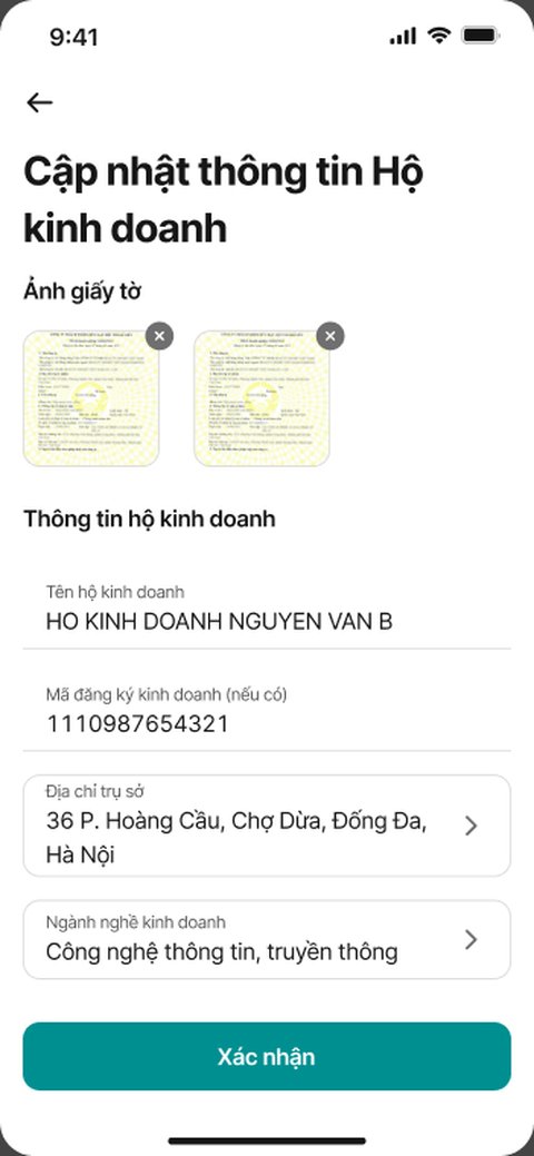 Địa chỉ đã cập nhật